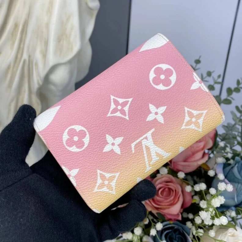 Top lv Cowhide l Louis Vuitton Victorine Wallet Pink
