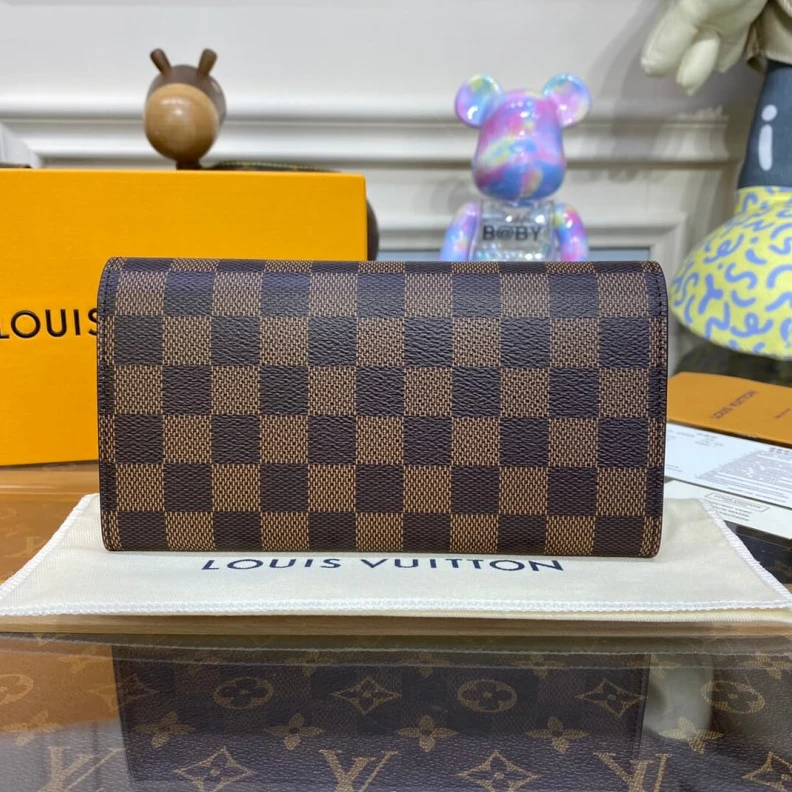 Replica bags Zipped co Louis Vuitton Vivienne Holidays Damier Ebene Sarah Wallet Pink