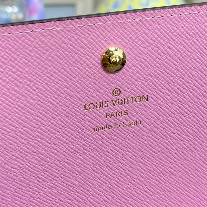 Replica bags Zipped co Louis Vuitton Vivienne Holidays Damier Ebene Sarah Wallet Pink