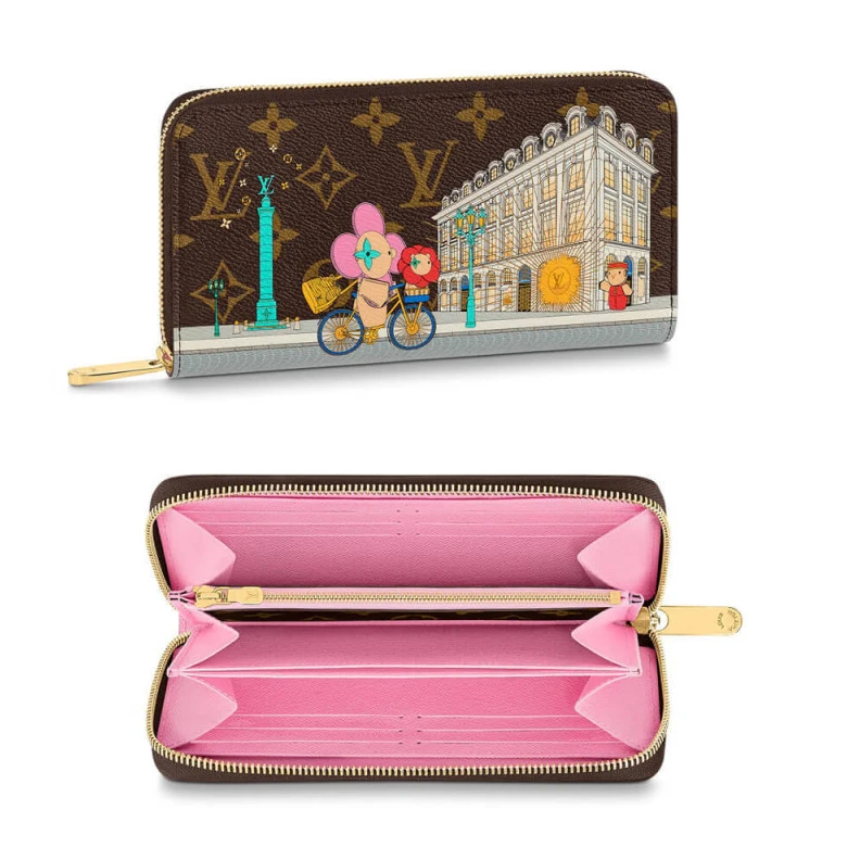 For the 20 Louis Vuitton Vivienne Holidays Monogram Zippy Wallet Pink