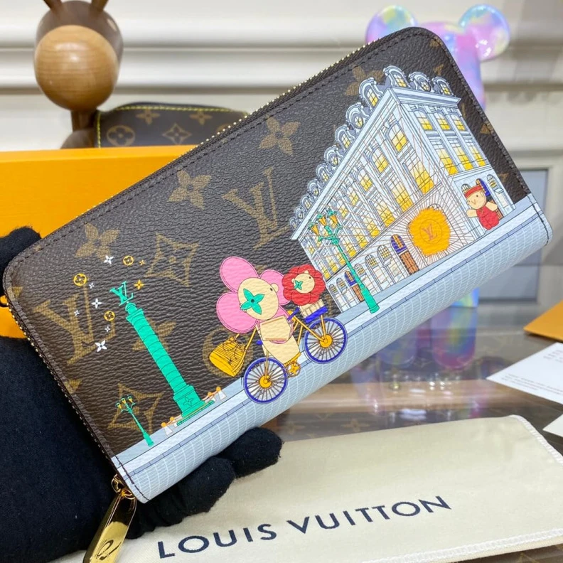 Mythick For the 20 Louis Vuitton Vivienne Holidays Monogram Zippy Wallet Pink