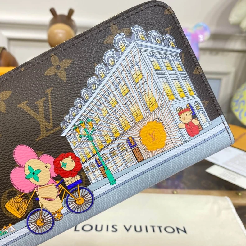 Mythick For the 20 Louis Vuitton Vivienne Holidays Monogram Zippy Wallet Pink