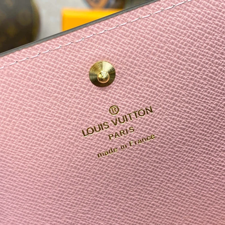 Replica bags Outside f Louis Vuitton Vivienne Sailing Damier Ebene Sarah Wallet Pink