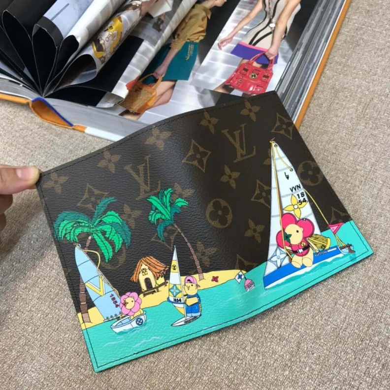 Replica bags lv 4 card sl Louis Vuitton Vivienne Sailing Passport Cover