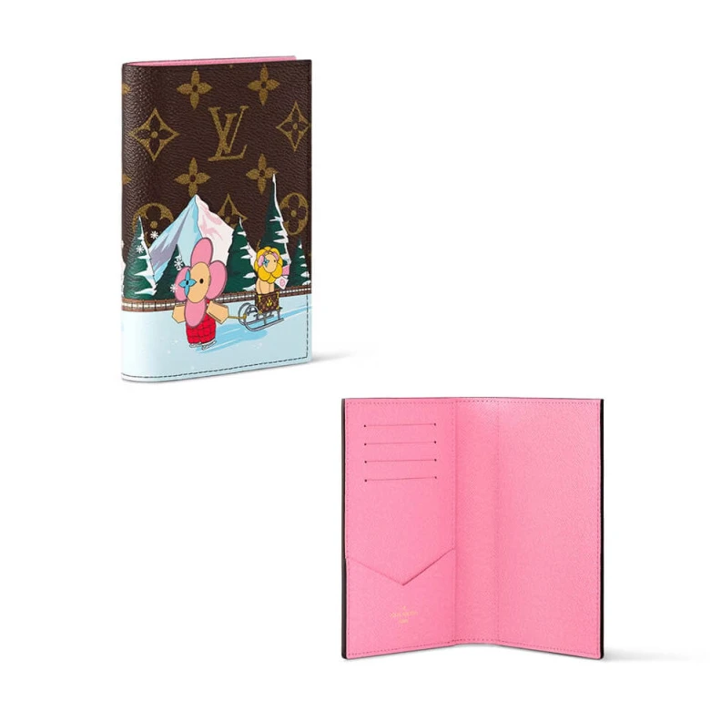 Fashioned Louis Vuitton Vivienne Skating Passport Cover Pink