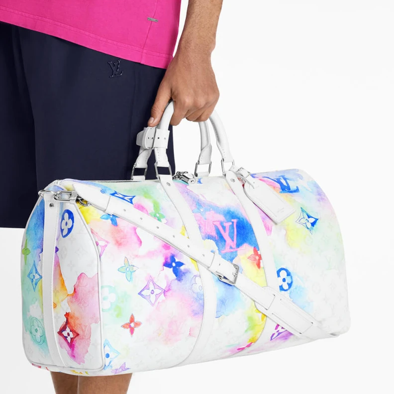 Top lv Strap Dro Louis Vuitton Watercolor Keepall Bandouliere 50