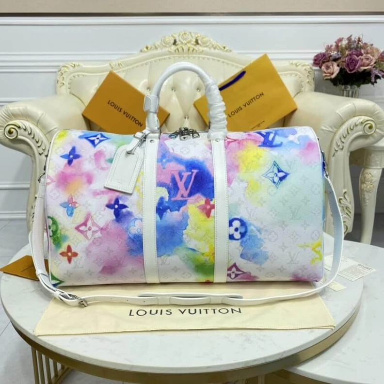 Top lv Strap Dro Louis Vuitton Watercolor Keepall Bandouliere 50