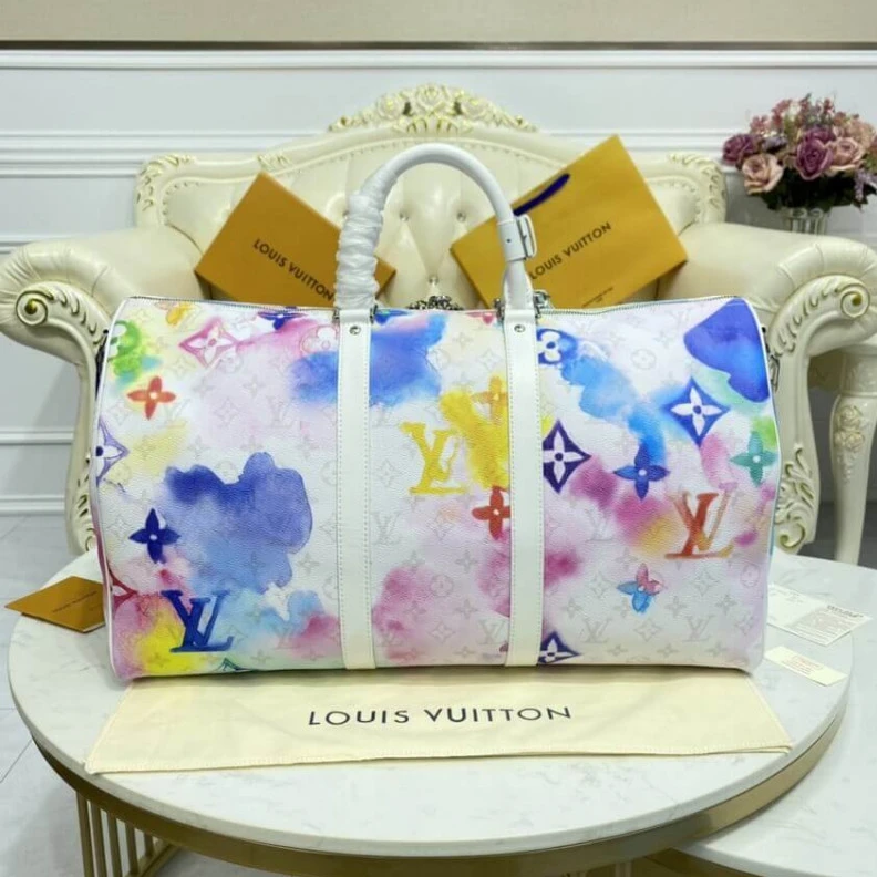 Top lv Strap Dro Louis Vuitton Watercolor Keepall Bandouliere 50
