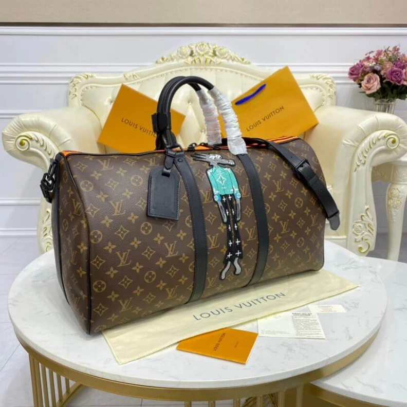 Lv belts replica Inside zi Louis Vuitton X Virgil Abloh Keepall Bandouliere 50 M45616