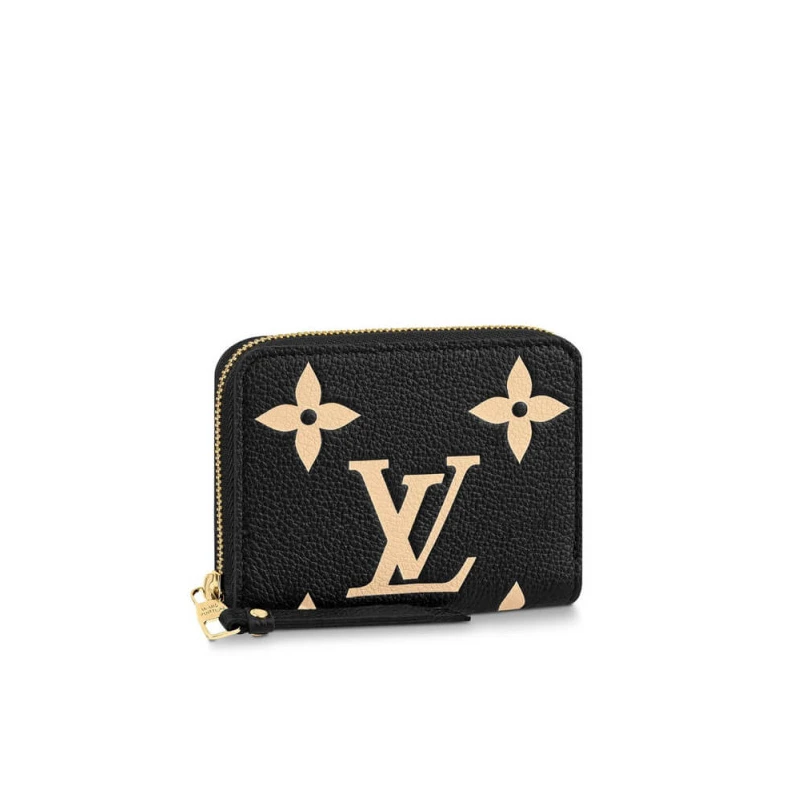 2 large g Louis Vuitton Zippy Coin Purse Wallet in Giant Monogram Leather
