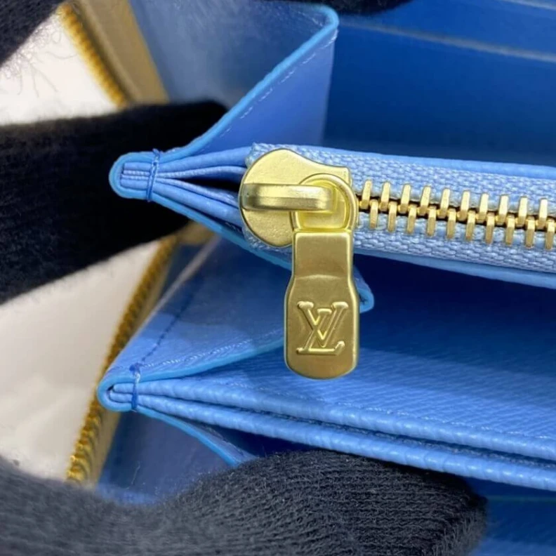 Replica bags 12 card s Louis Vuitton Zippy Wallet Blue