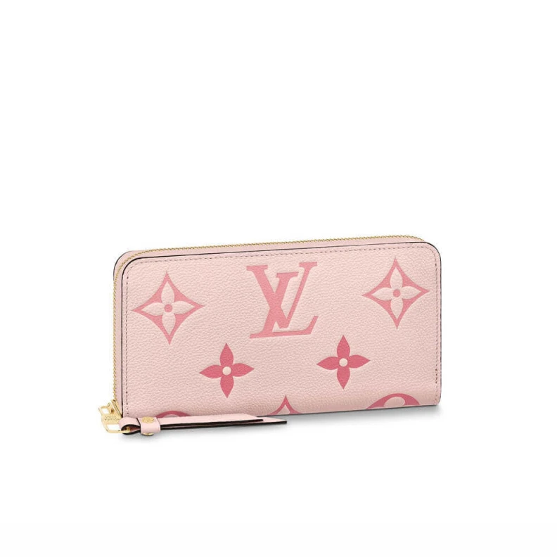 Zip closu Louis Vuitton Zippy Wallet Bouton de Rose