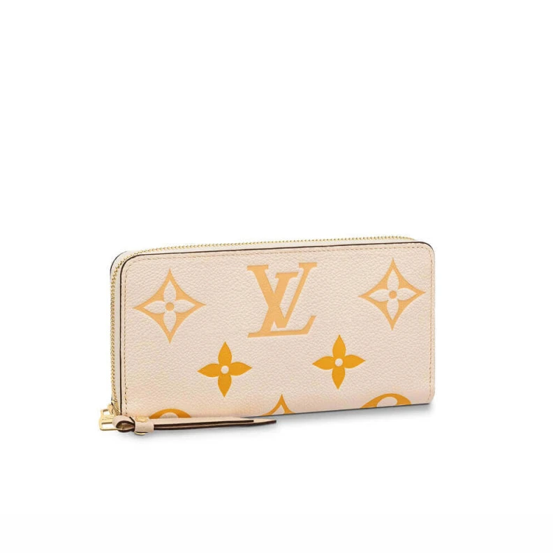 Monogram Louis Vuitton Zippy Wallet Cream Saffron
