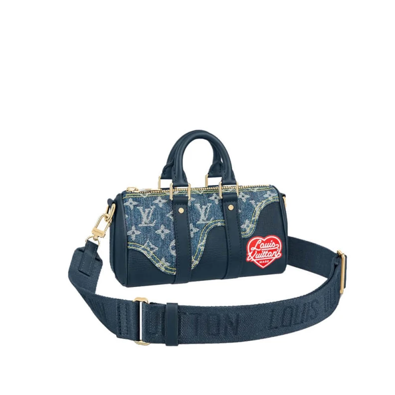 Zipped cl Louis Vuitton x Nigo Keepall XS Blue