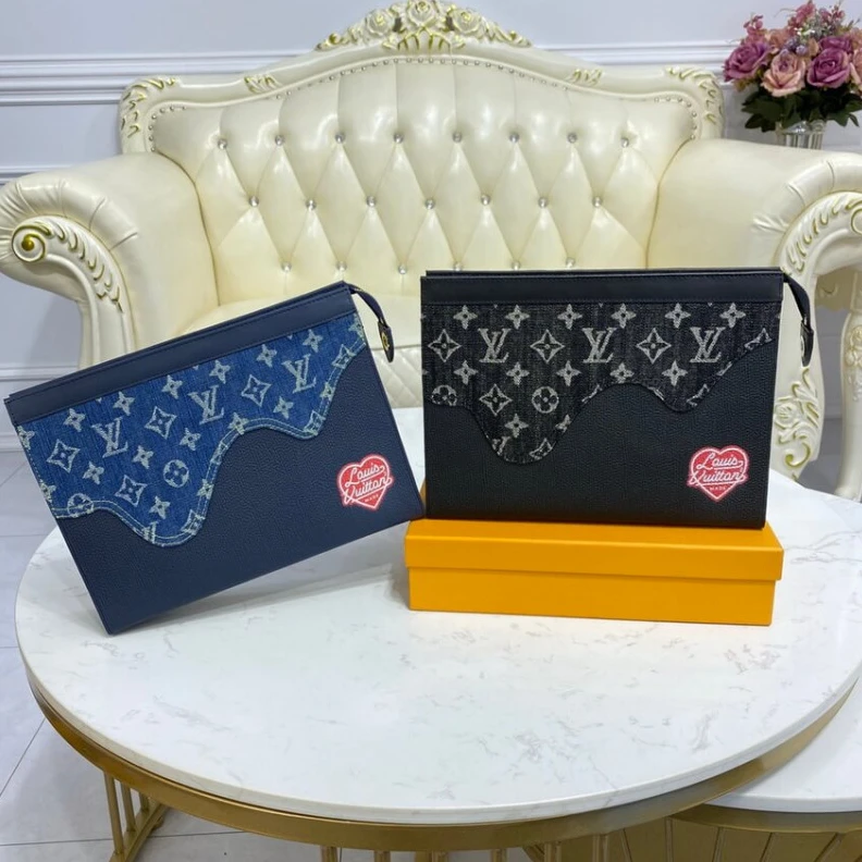 Replica bag 27 x 21 x Louis Vuitton x Nigo Pochette Voyage MM Black