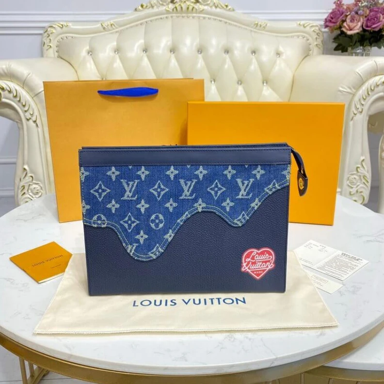 Mythick Goldcolor Louis Vuitton x Nigo Pochette Voyage MM Blue