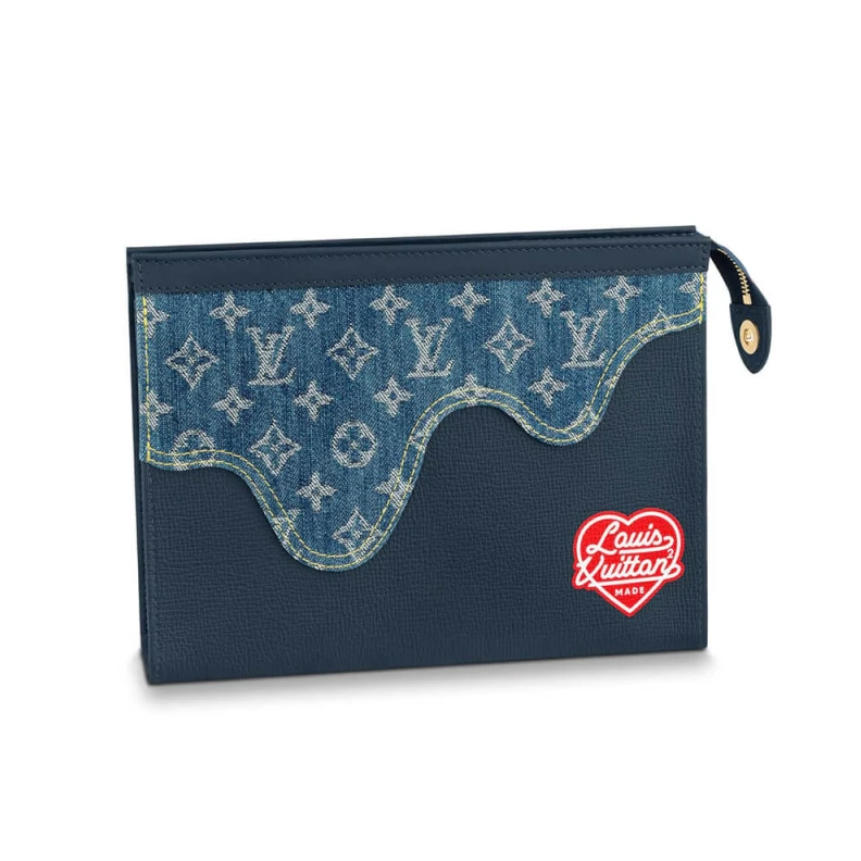 Goldcolor Louis Vuitton x Nigo Pochette Voyage MM Blue