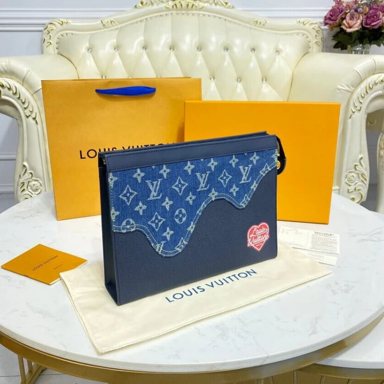 Mythick Goldcolor Louis Vuitton x Nigo Pochette Voyage MM Blue