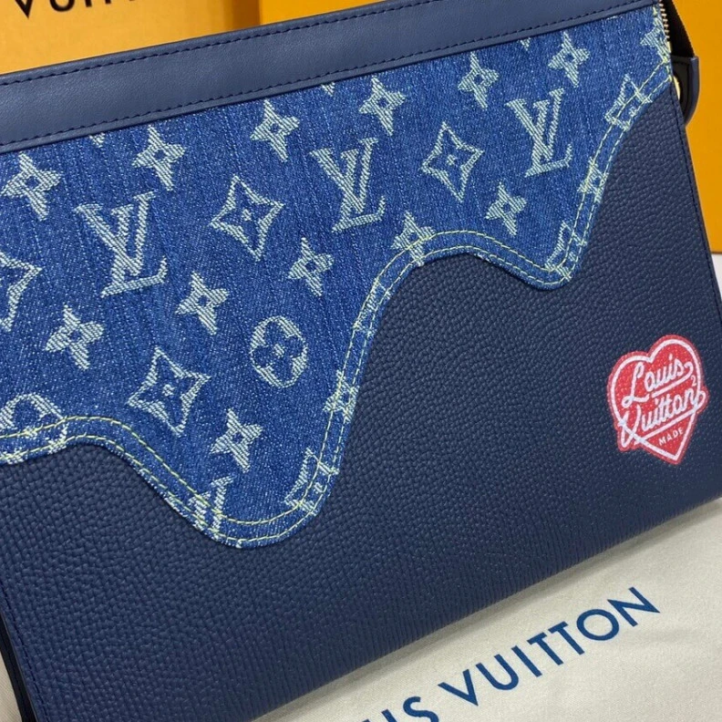 Mythick Goldcolor Louis Vuitton x Nigo Pochette Voyage MM Blue