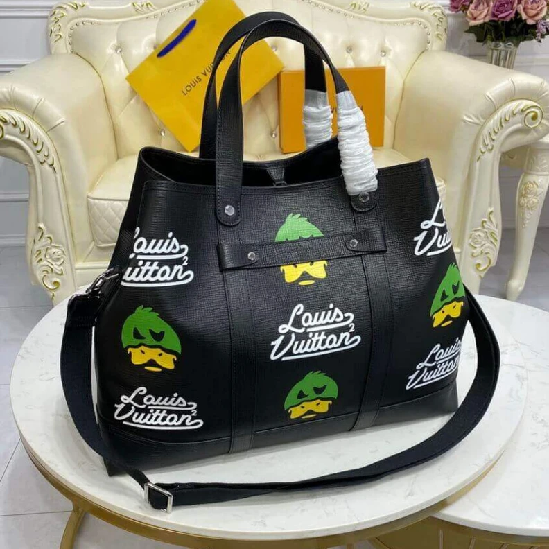 Replica bags lv Handle: D Louis Vuitton x Nigo Tote Journey Black