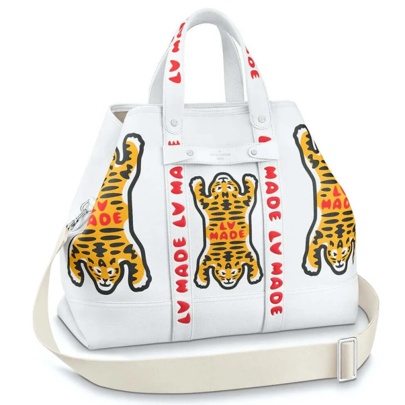 Textile l Louis Vuitton x Nigo Tote Journey White