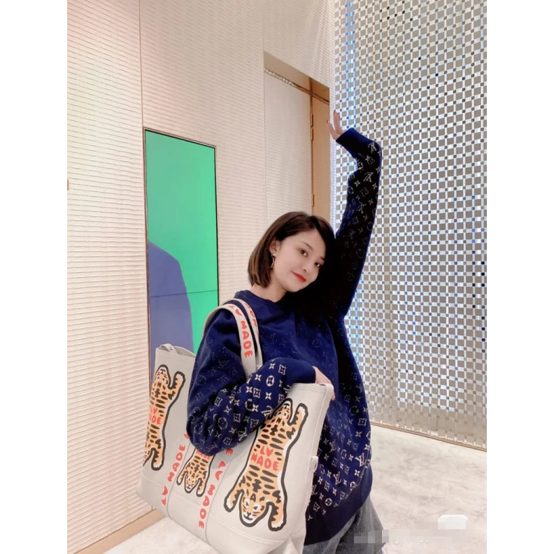 Louis vuitton locations Textile l Louis Vuitton x Nigo Tote Journey White