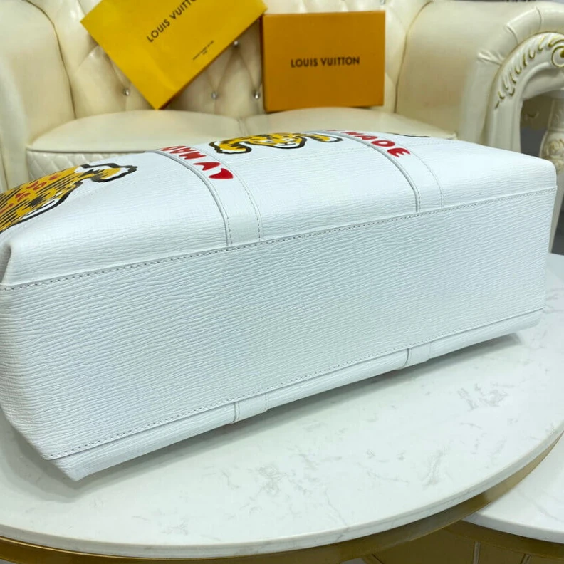 Louis vuitton locations Textile l Louis Vuitton x Nigo Tote Journey White