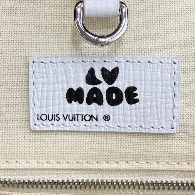 Louis vuitton locations Textile l Louis Vuitton x Nigo Tote Journey White