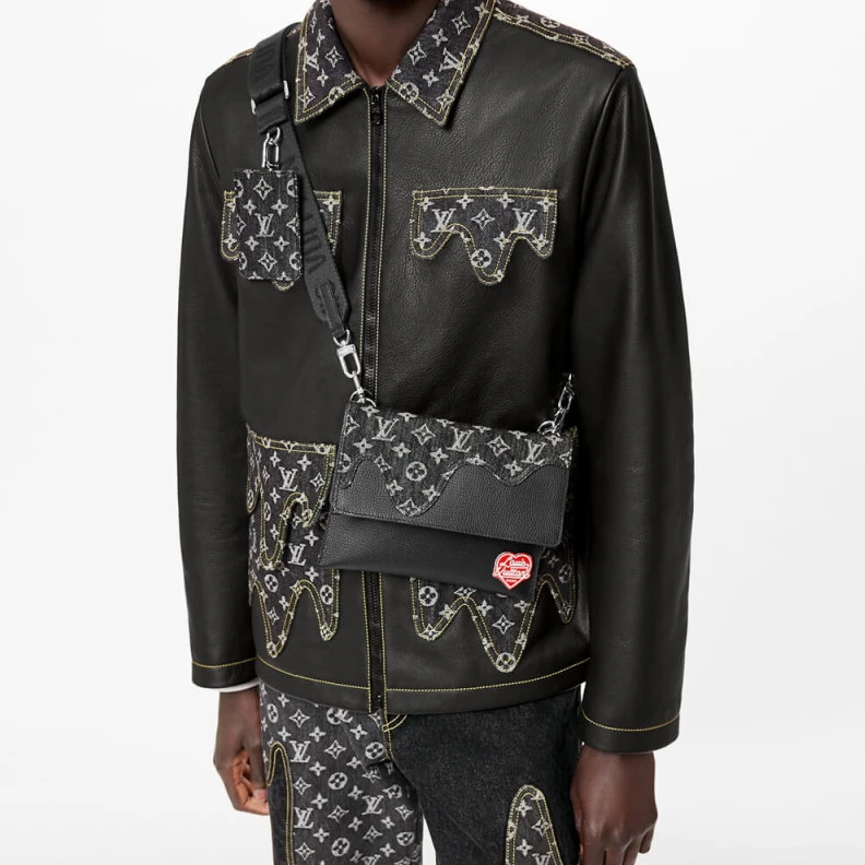 Mythick Strap:Rem Louis Vuitton x Nigo Trio Pouch Black