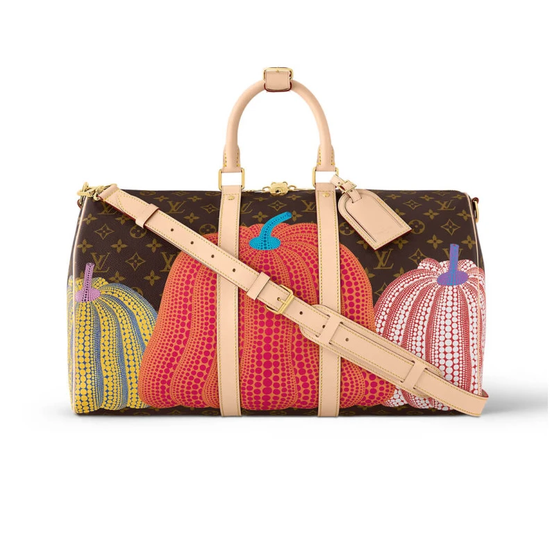 Cowhidele Louis Vuitton x Yayoi Kusama Keepall 45