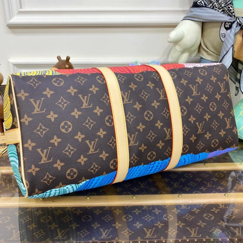 Mythick Cowhidele Louis Vuitton x Yayoi Kusama Keepall 45
