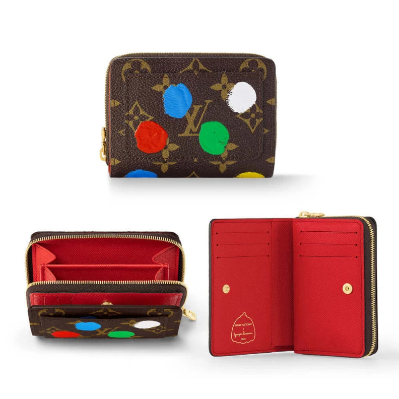 Goldcolor Louis Vuitton x Yayoi Kusama Lou Wallet M81981