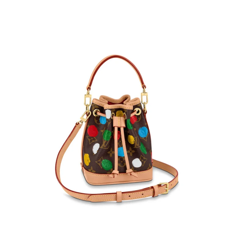 Colored c Louis Vuitton x Yayoi Kusama Nano Noe Bucket Bag