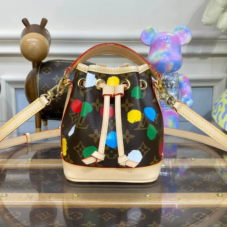 Replica bag Colored c Louis Vuitton x Yayoi Kusama Nano Noe Bucket Bag