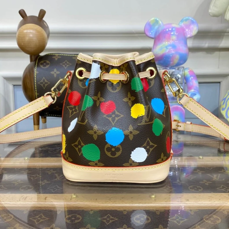 Replica bag Colored c Louis Vuitton x Yayoi Kusama Nano Noe Bucket Bag