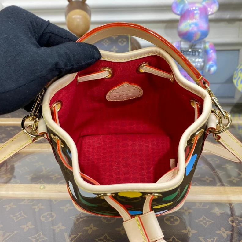 Replica bag Colored c Louis Vuitton x Yayoi Kusama Nano Noe Bucket Bag