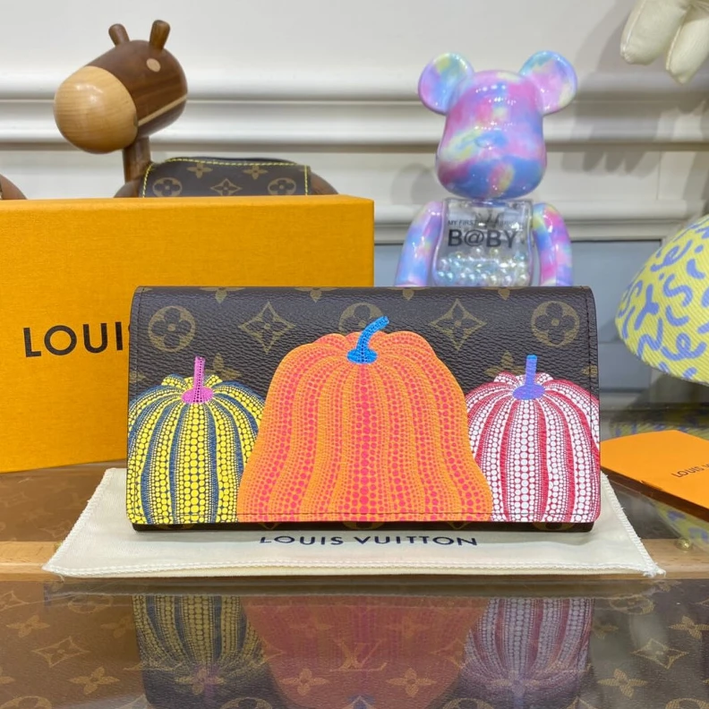 Replica bags 2 large g Louis Vuitton x Yayoi Kusama Sarah Wallet