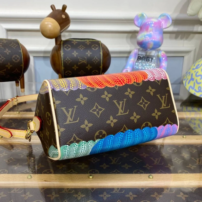 Louis vuitton locations Strap:Rem Louis Vuitton x Yayoi Kusama Speedy Bandouliere 20