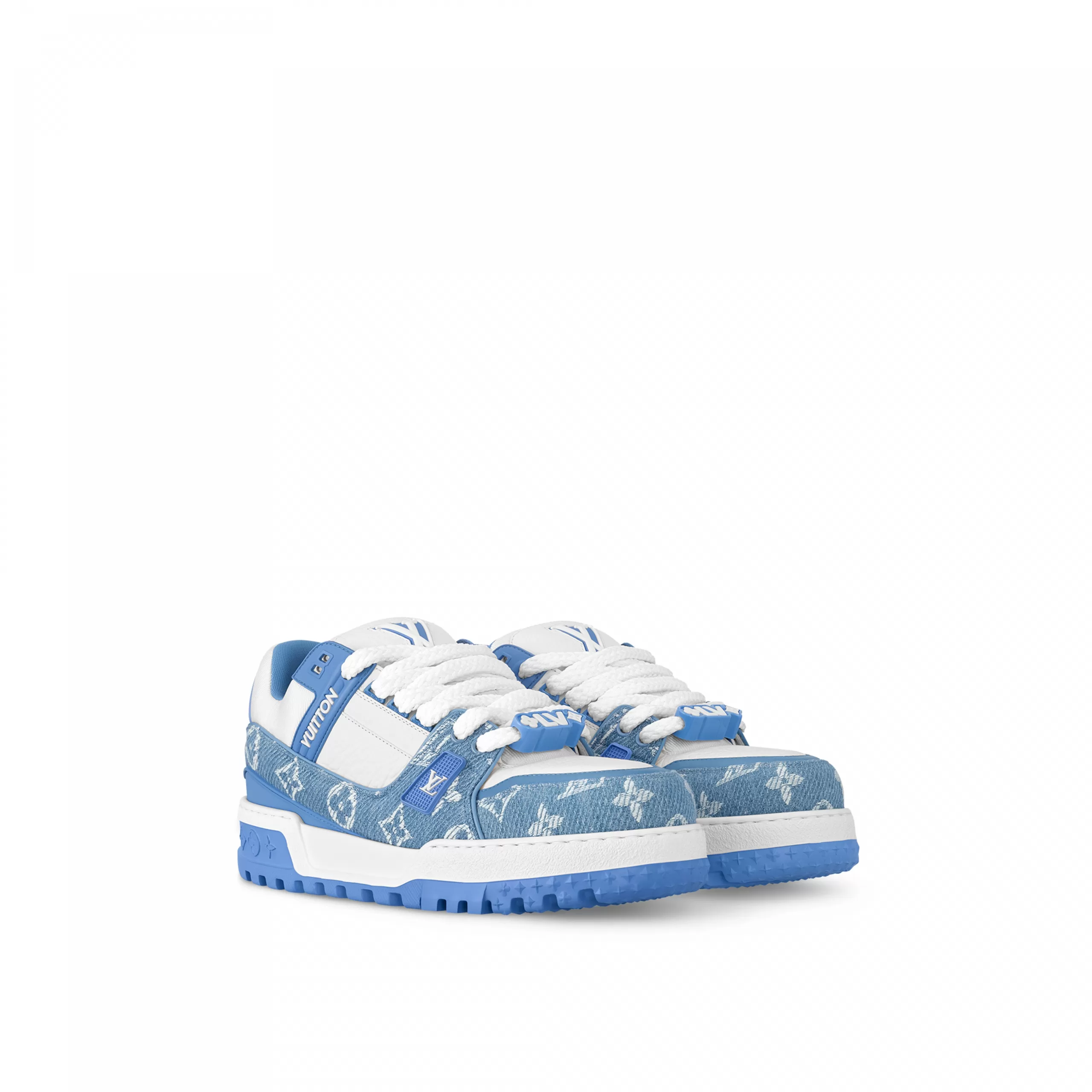 Mythick ru Louis Vuitton 1ACWHW LV Trainer Maxi Sneaker Denim Blue