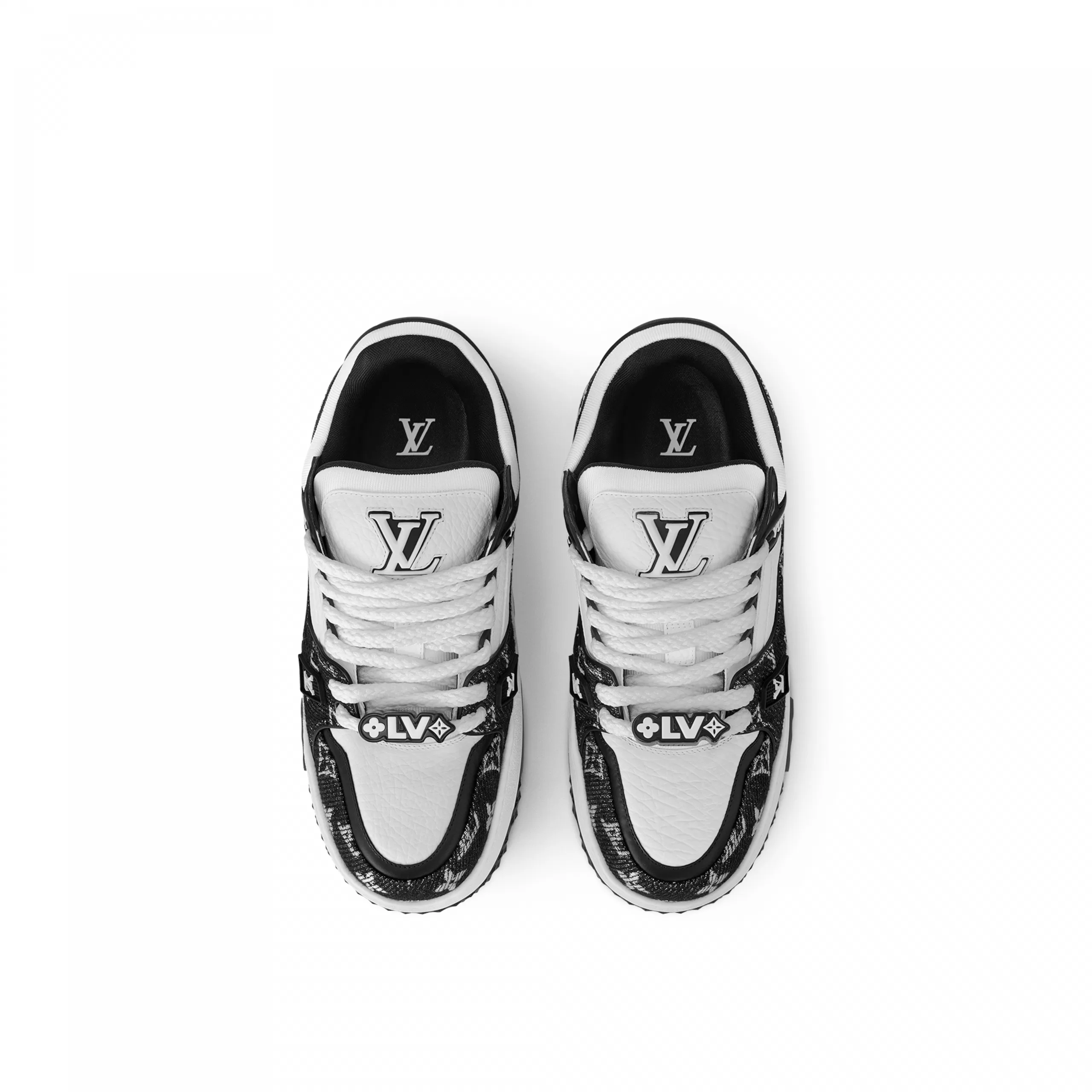 Lv belts replica Louis Vuitton 1ACXAG LV Trainer Maxi Sneaker Denim Black