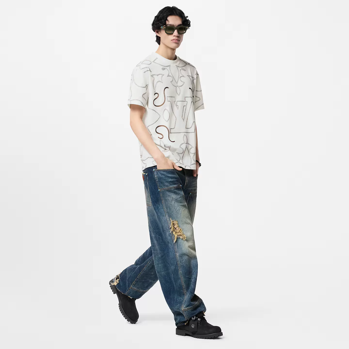 Mythick Louis Vuitton 1AD73D LV x Timberland 6-In Ankle Boot