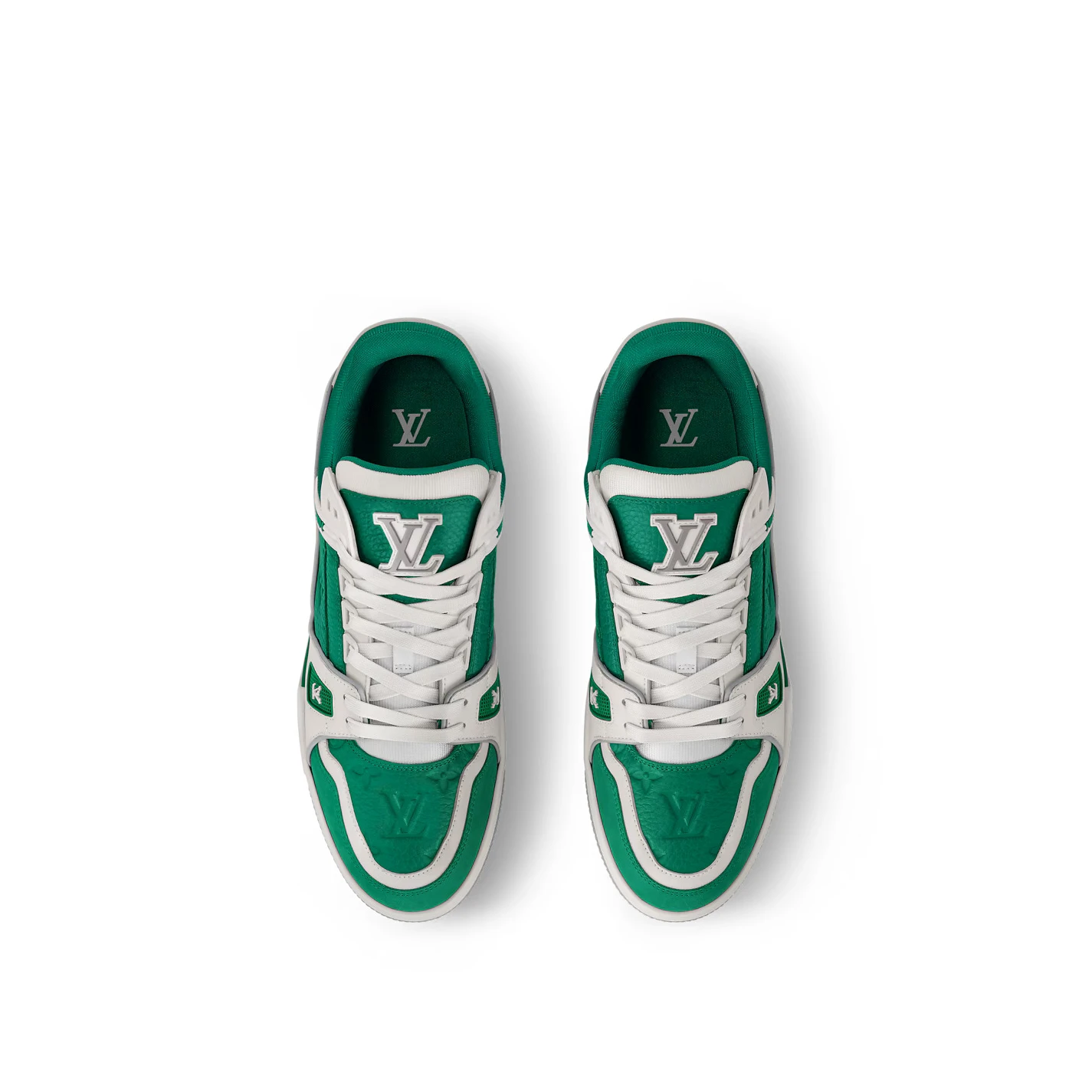 Lv belts replica Louis Vuitton 1ADHRI LV Trainer Sneaker Borneo Green