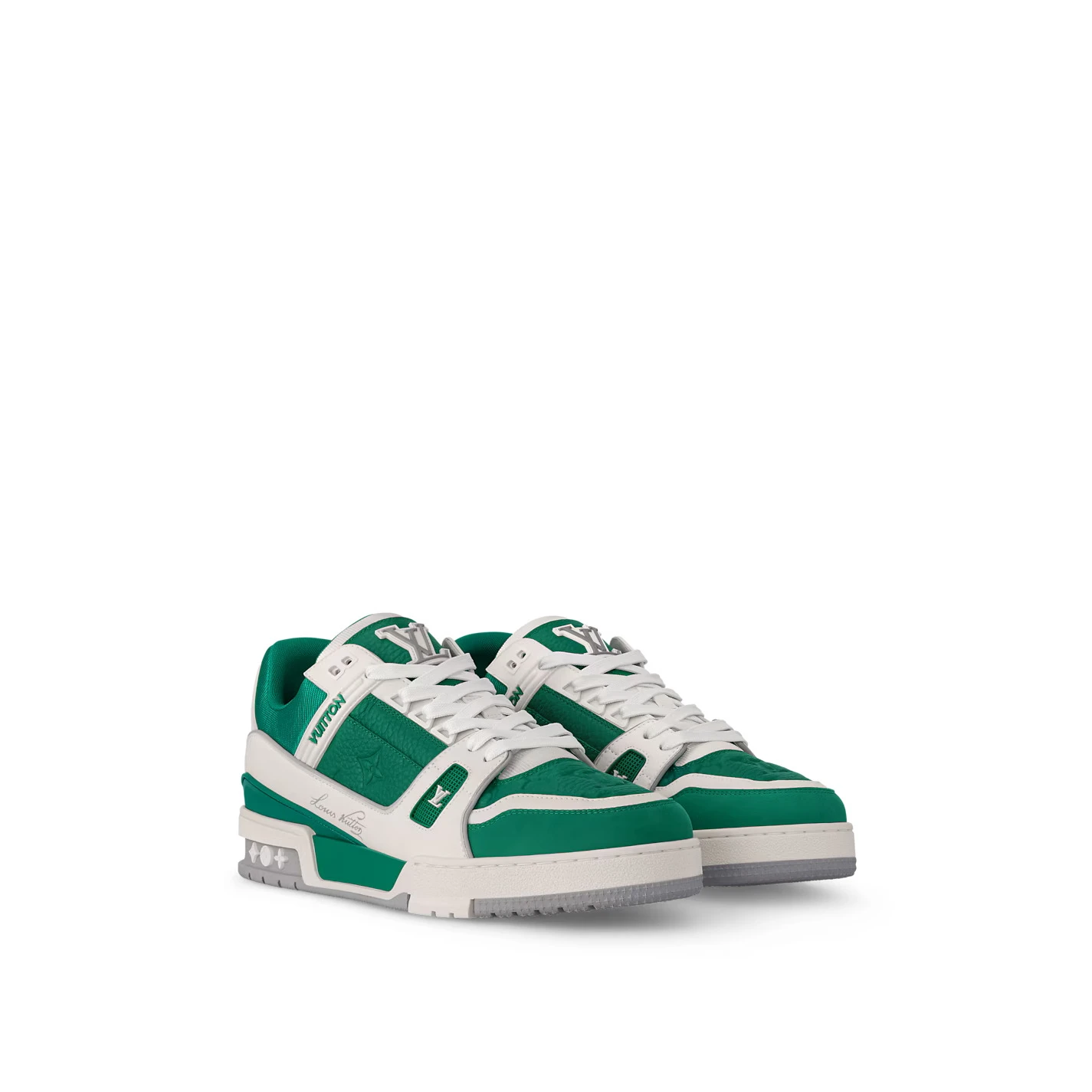 Lv belts replica Louis Vuitton 1ADHRI LV Trainer Sneaker Borneo Green