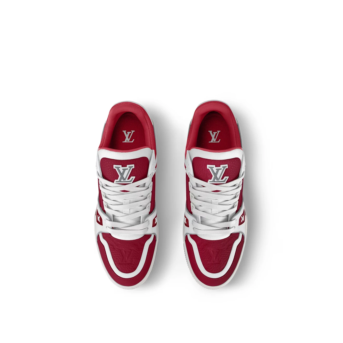 Mythick Louis Vuitton 1ADHT6 LV Trainer Sneaker Sari Red