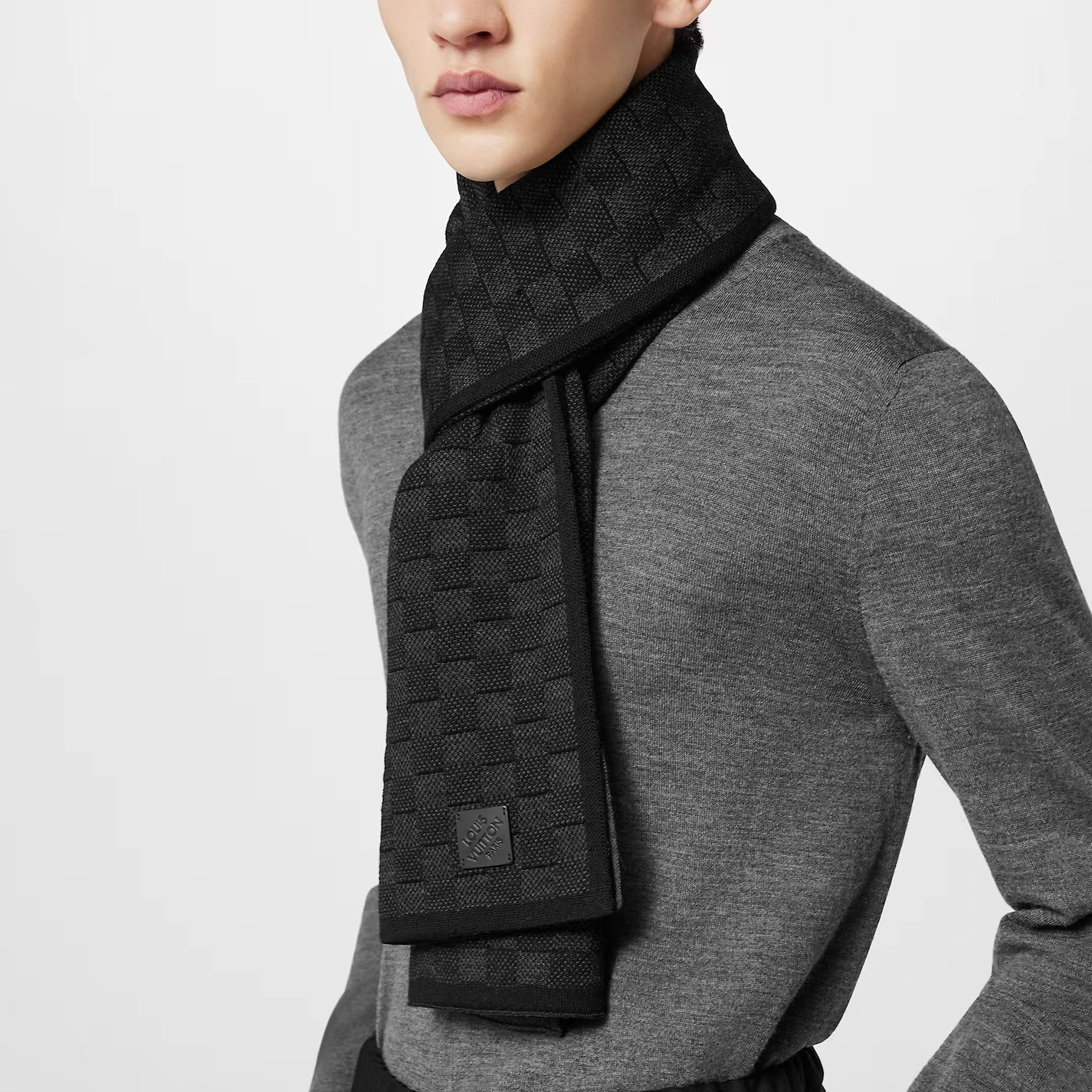 Mythick Louis Vuitton Anthracite M77988 Néo Petit Damier Scarf