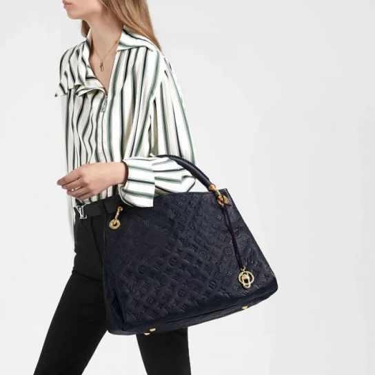 Replica bags lv Louis Vuitton Artsy MM M41066 Black White Navy Red