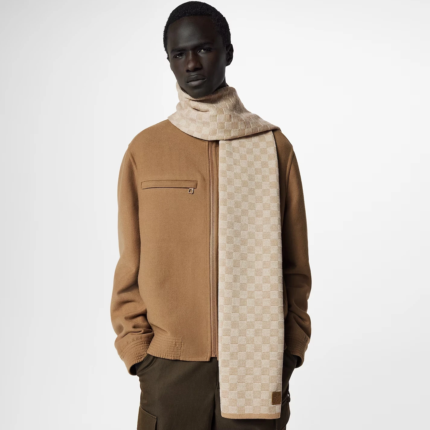 Mythick Louis Vuitton Beige M77986 Néo Petit Damier Scarf