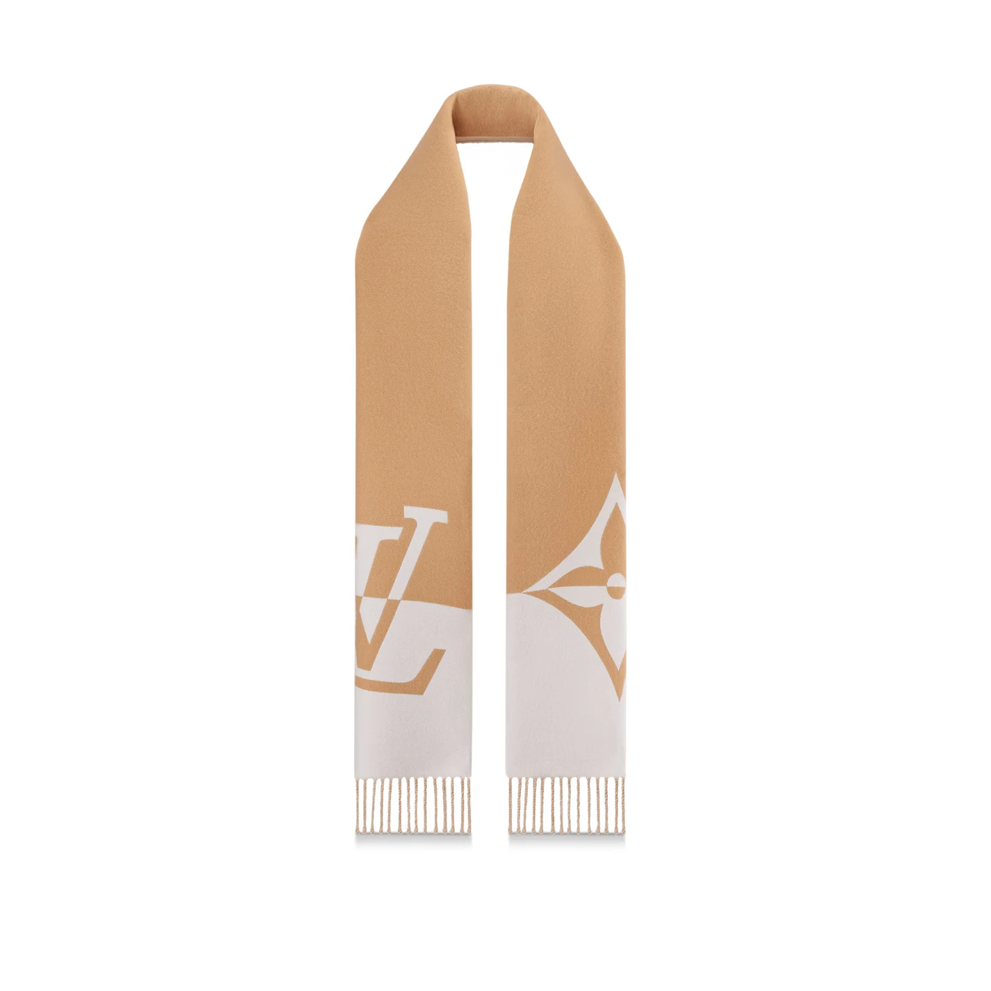 Replica bags lv Louis Vuitton Beige M79098 Graphic Dual Scarf