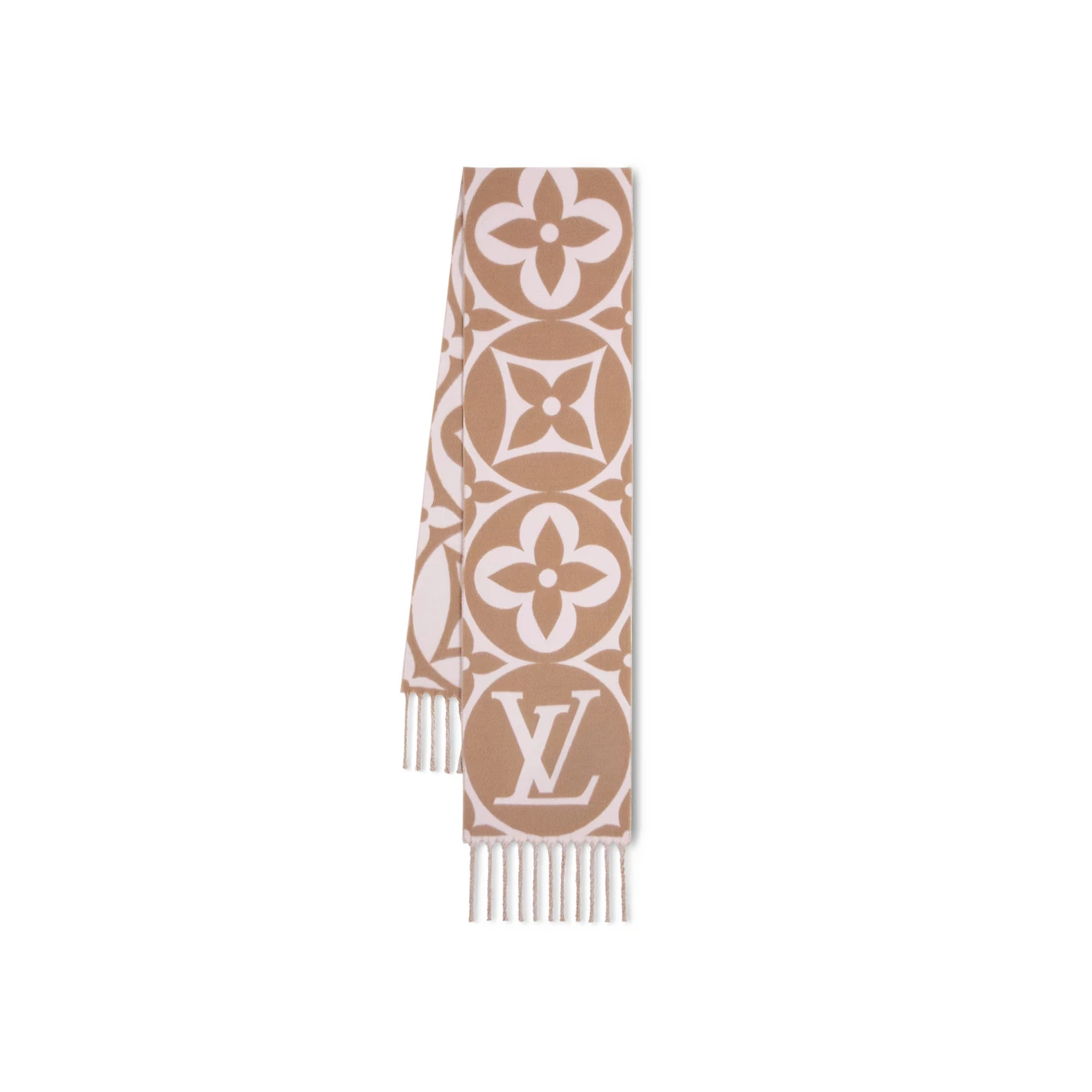 Mythick.ru Louis Vuitton Beige Rose M79213 FLIGHT MODE LV Medallion Scarf