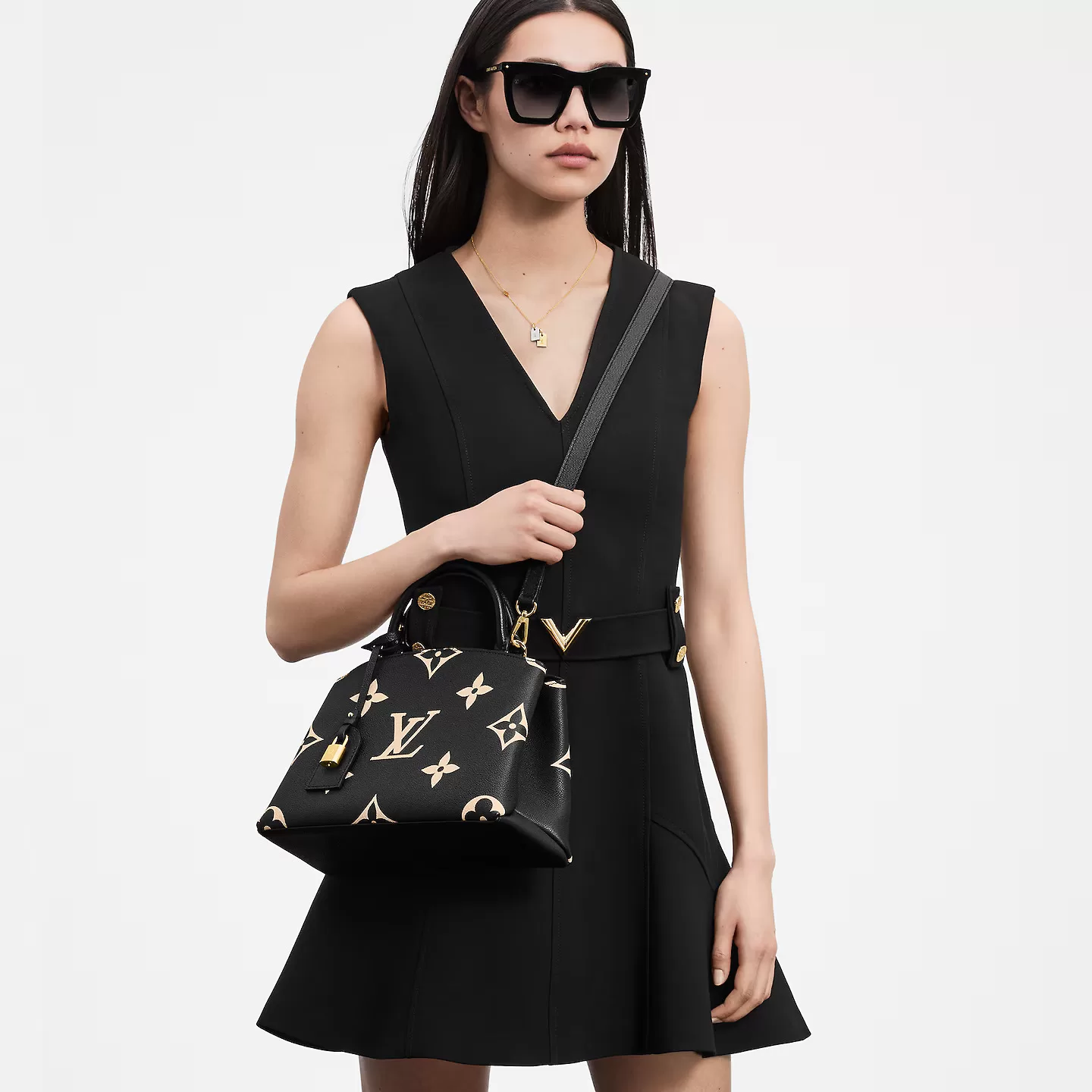 Mythick ru Louis Vuitton Bicolor Monogram Empreinte Leather M58913 Petit Palais